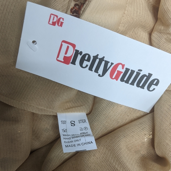 PRETTY GUIDE Gold Sequin Bodycon Pencil Skirt NWT Sz L - Picture 12 of 13